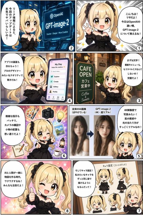 8 格漫画风格信息图