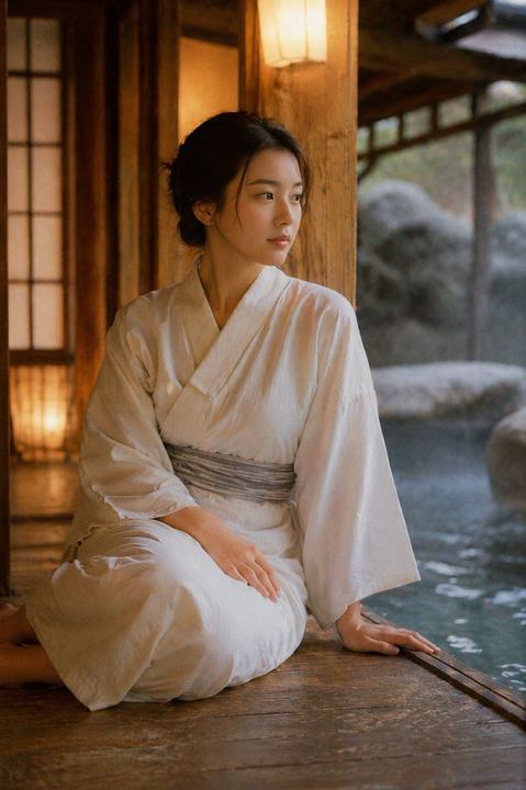 复古日式温泉摄影