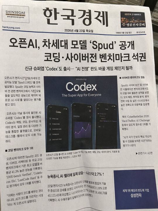 照片级逼真的韩国报纸头版