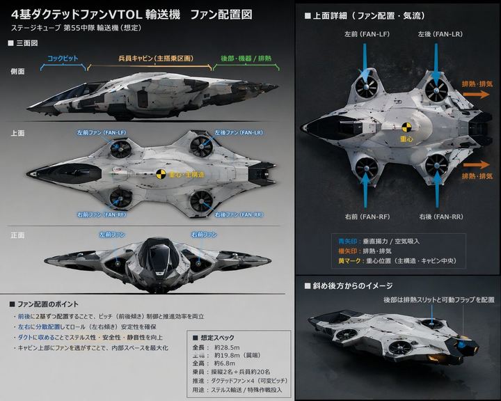 科幻 VTOL 飞行器技术规格表
