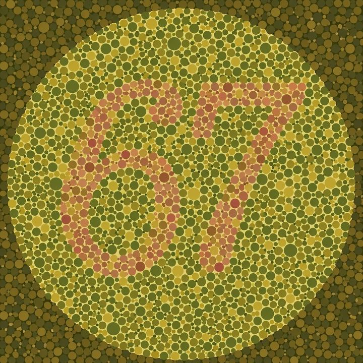 石原氏色盲测试图