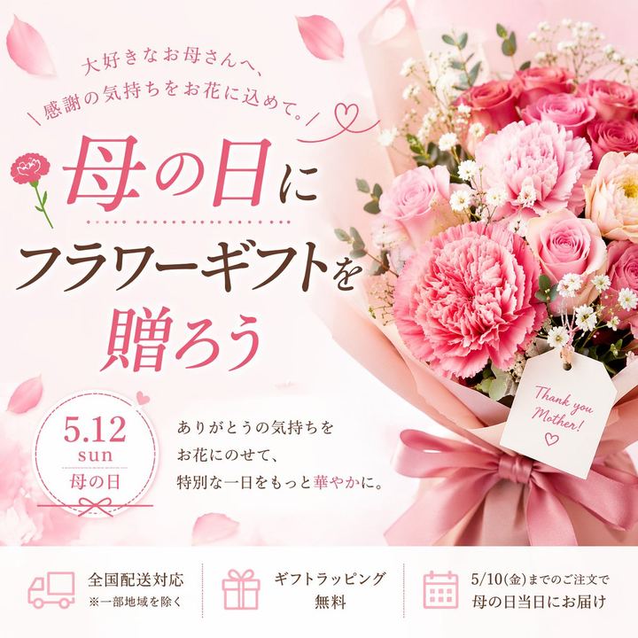 Mother's Day Flower Gift Promotional Banner