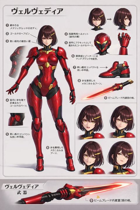 Velvedia 角色参考图提示词