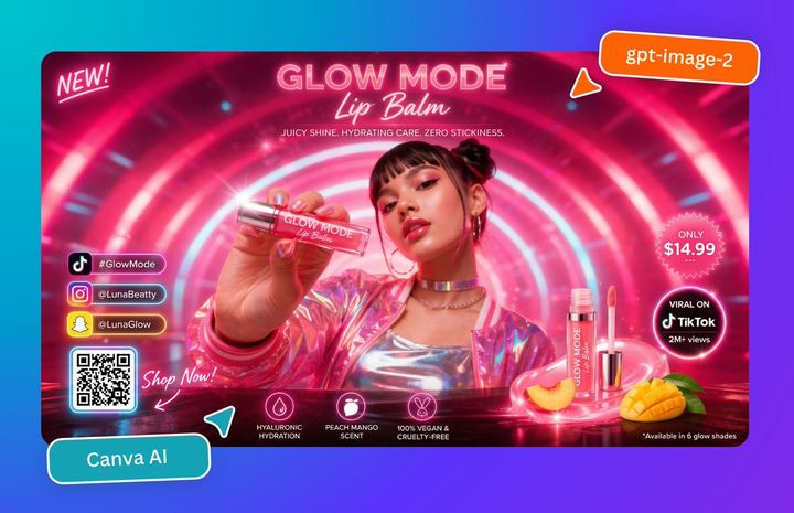 Neon Lip Balm 新品发布广告