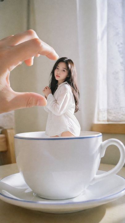 强制透视偶像肖像