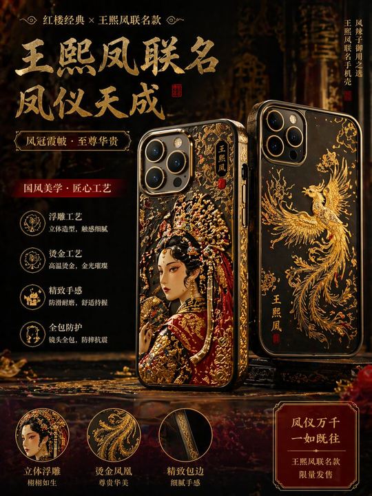 古典文学主题手机壳提示词