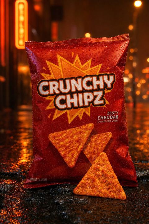 Neon Rain 零食包装广告