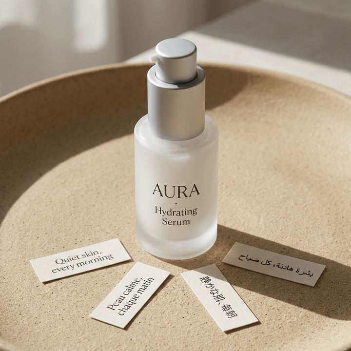 极简主义保湿精华产品拍摄