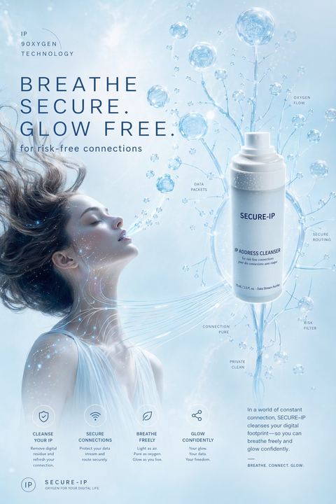 未来感 SECURE-IP 广告海报