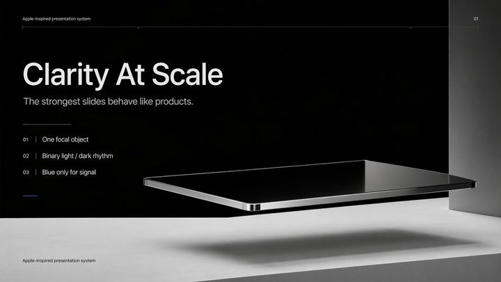 Apple 风格极简演示文稿封面