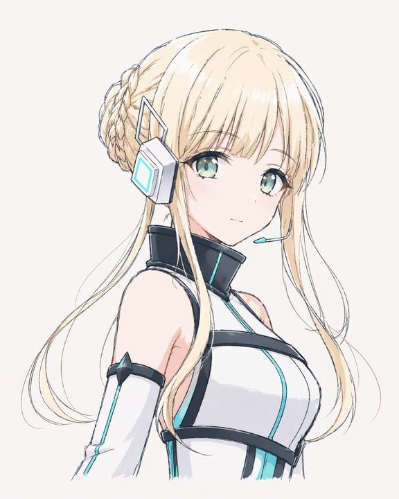 极简未来感动漫少女肖像