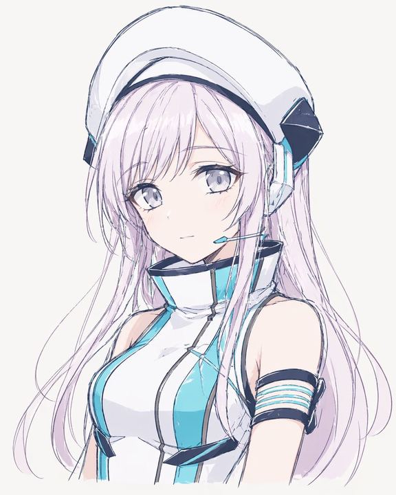 极简科幻风动漫少女肖像