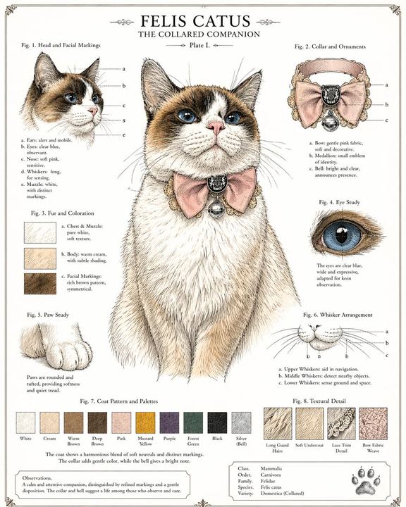 复古猫咪自然历史图鉴