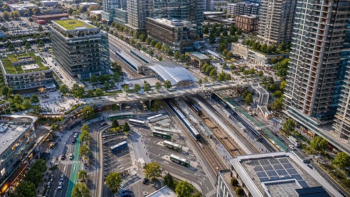 现代交通枢纽鸟瞰图