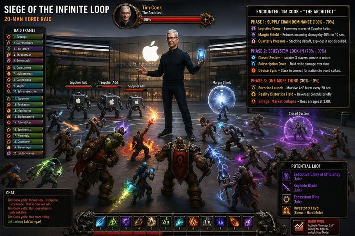 Tim Cook MMO 团本 Boss 屏幕