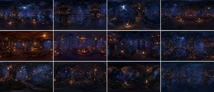 360 度森林世界全景网格