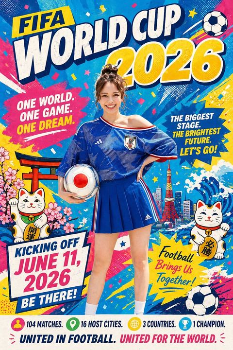 极简风格世界杯海报