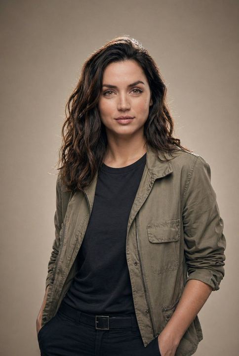 橄榄绿夹克时尚杂志风格肖像