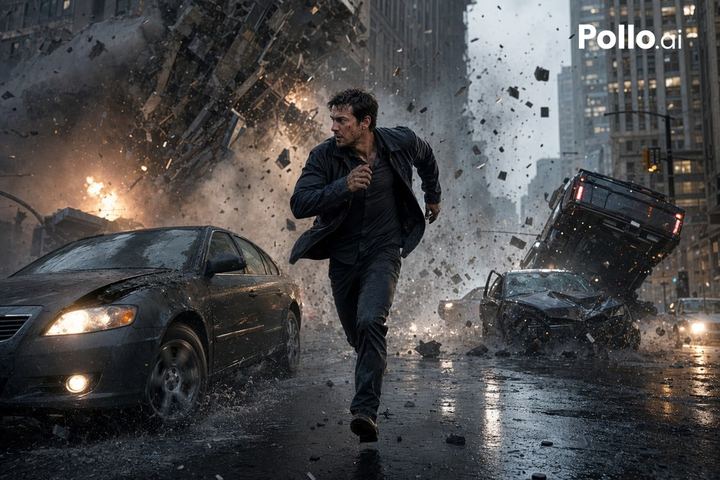 电影级城市爆炸追逐