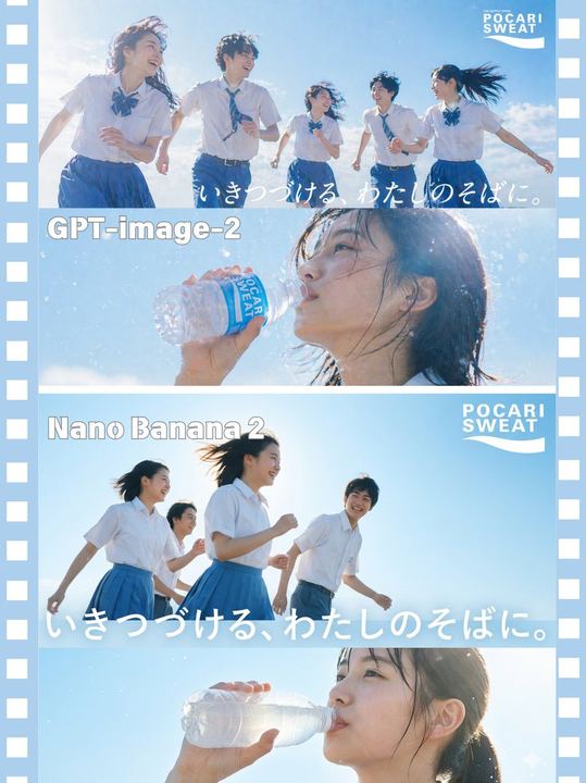 AI 模型对比广告海报