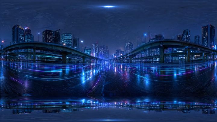 赛博朋克城市高速公路 HDRI