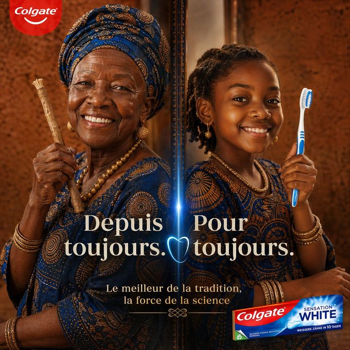 传统与现代牙膏广告