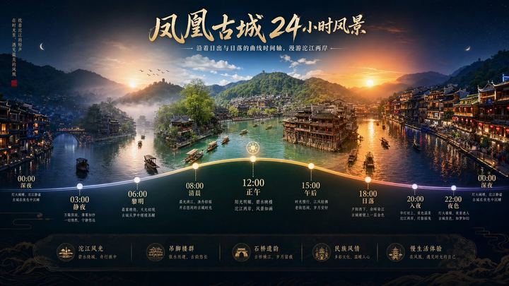 延时摄影时间轴风景提示词