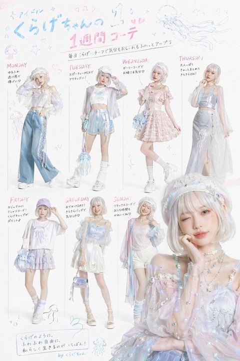 时尚杂志周度穿搭提示词