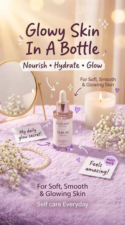 柔和色调奢华护肤广告