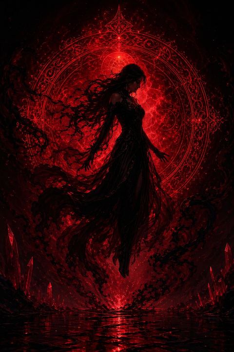 深红暗黑女巫仪式