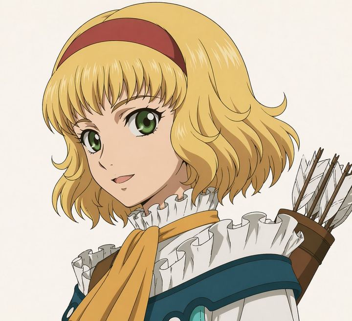 动漫弓箭手肖像（面部遮挡）