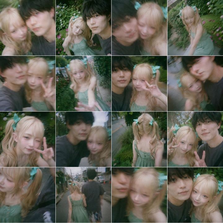 梦幻 16 连拍情侣漫步拼贴画