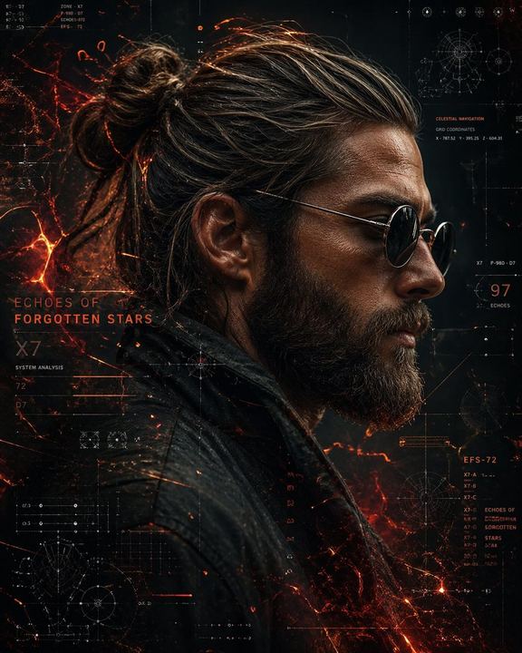 赛博朋克风格肖像与科幻界面