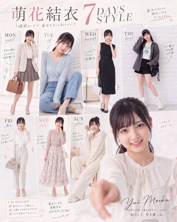 时尚杂志风格偶像穿搭帖