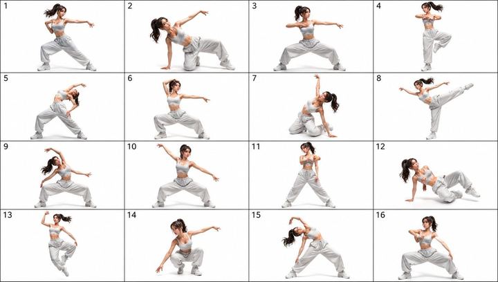 16 种姿势舞蹈参考图