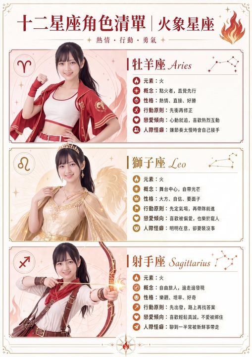 火象星座角色海报