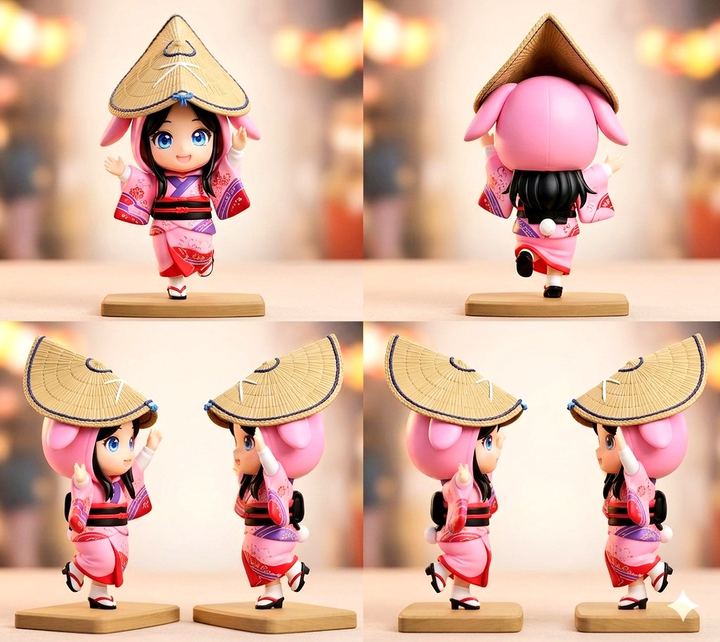 阿波舞 Q 版手办多角度展示