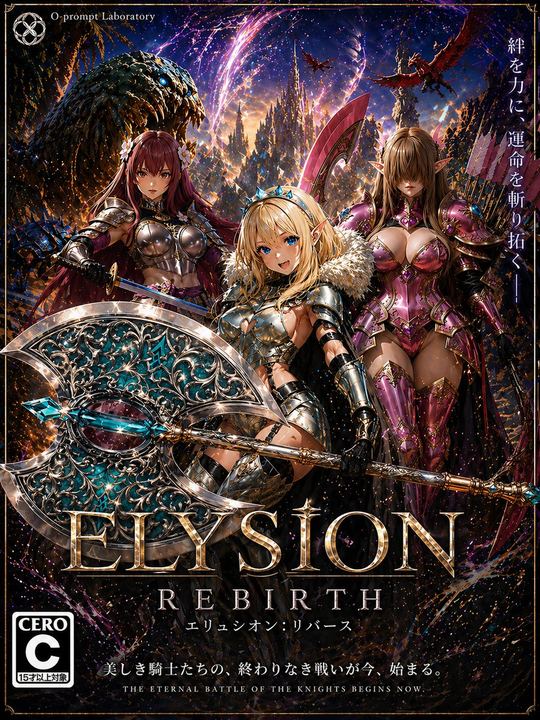 三位女骑士的奇幻 RPG 游戏封面